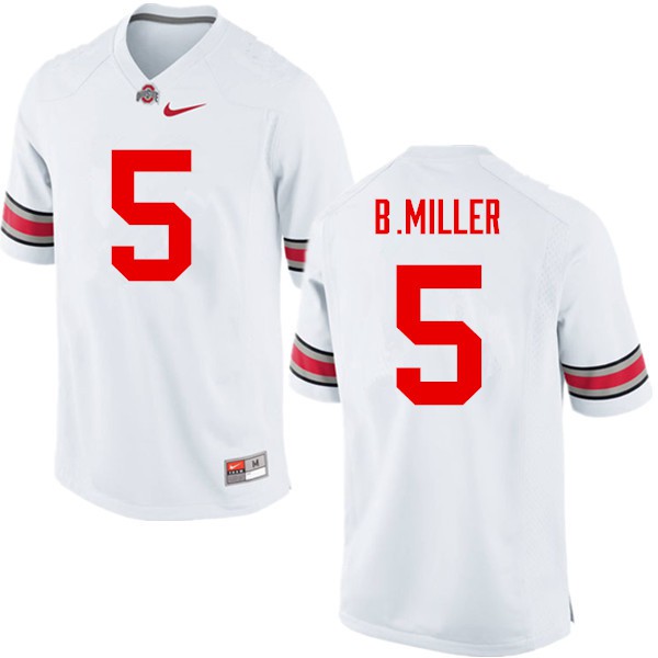 Ohio State Buckeyes #5 Braxton Miller Men Embroidery Jersey White